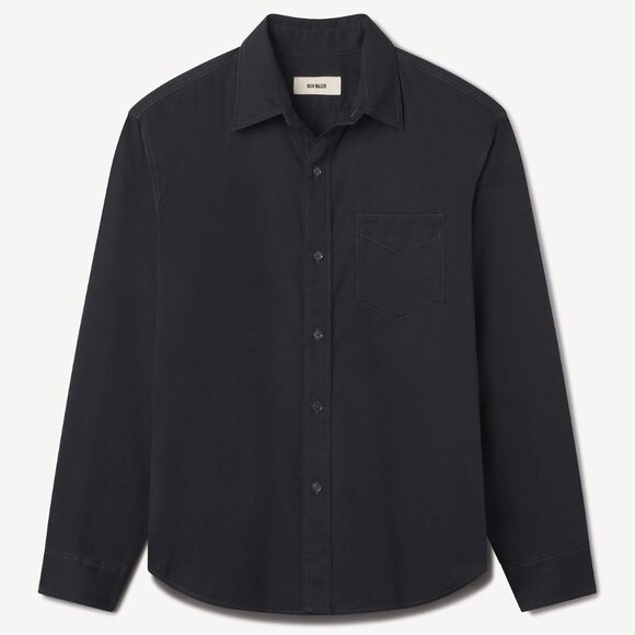 Buck Mason Draped Twill One Pocket Shirt, Black (Sz. M) - Picture 1 of 1